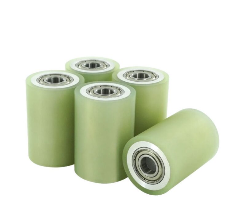 Pat Rulo Bánh xe, con lăn, lô, rulo bọc cao su nhựa PU lõi nhôm 2 vòng bi (D25 ...