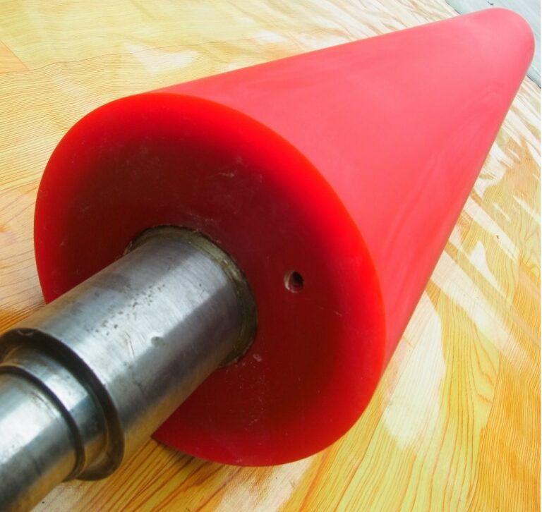 Bánh xe, con lăn, lô, rulo bọc cao su nhựa PU 2 vòng bi (D40 dài 20, 30 ...